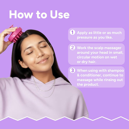 Arata Scalp Massager with Medical-Grade Silicone Bristles