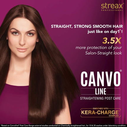 Streax Professional Canvoline Straightening Post Care Shampoo-250ml