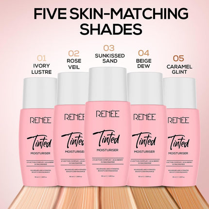 RENEE Tinted Moisturiser With Niacinamide, Acai Berry & Ectoin | 50 ml