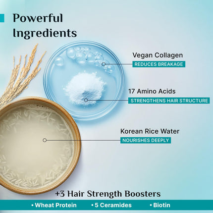 Pilgrim Korean Rice Water & Collagen Advanced Damage Repair Shampoo-200ml