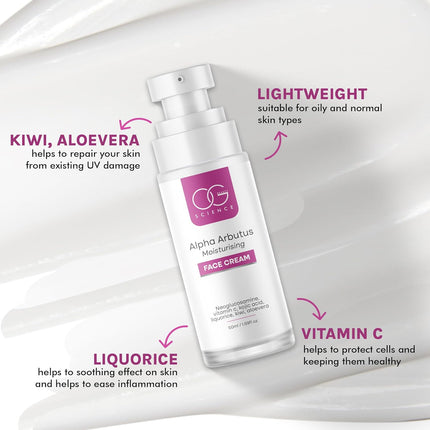 OG BEAUTY Science Alpha Arbutus Moisturizing Face Cream-50 Ml