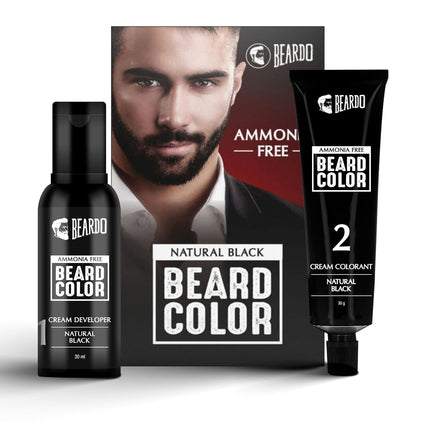 Beardo Beard Color For Men - Natural Black, 60ml Hair Dye