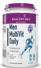 HealthyHey Nutrition MultiVitamin for Men - Multi-Vit Daily - 13 Vitamins & 12 Minerals - 90 Capsules
