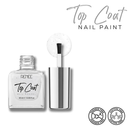 RENEE Top Coat Glossy Finish Nail Enamel-10ml