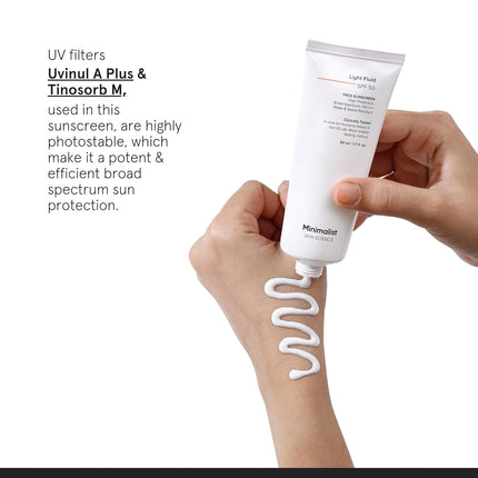 Minimalist Light Fluid Sunscreen SPF 50 for Oily Skin (PA++++) 50ml