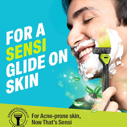 Bombay Shaving Company Sensi Smart 3 Value Pack (Handle + 3 Blades Cartridge)