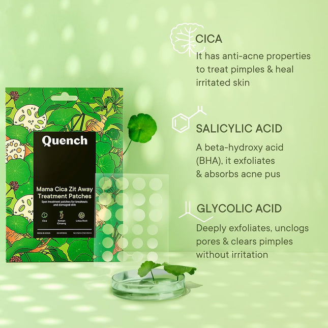 Quench Zit Away Acne Pimple Patches for Face - 24 Patches