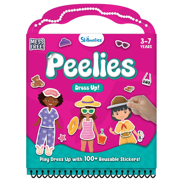 Skillmatics Reusable Sticker Activity Book - Peelies, 100+ Reusable Stickers for Ages 3, 4, 5, 6, 7