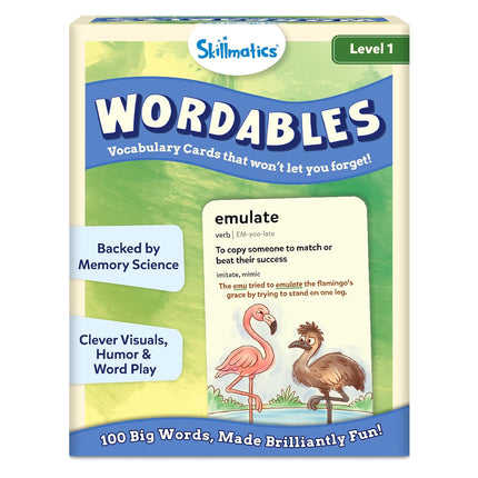 Skillmatics Vocabulary Flash Cards for Kids - Learn 100 Words
