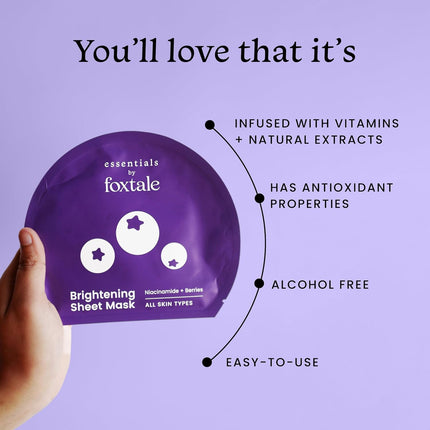 Foxtale Brightening Sheet Mask with Niacinamide and Berries 26g
