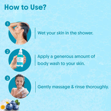 Aravi Organic 2% Salicylic Acid Exfoliating Body Wash With Niacinamide And Blueberry-300 Ml