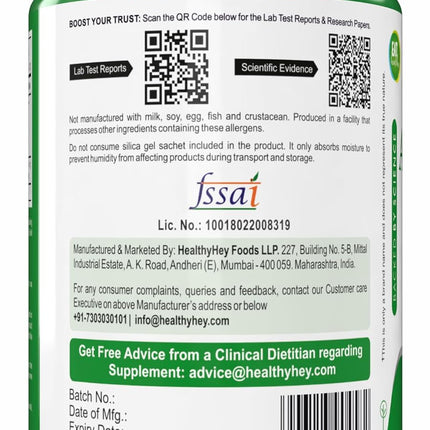 HealthyHey Herbal Ashwagandha root extract - 650 mg 120 vegetable capsules