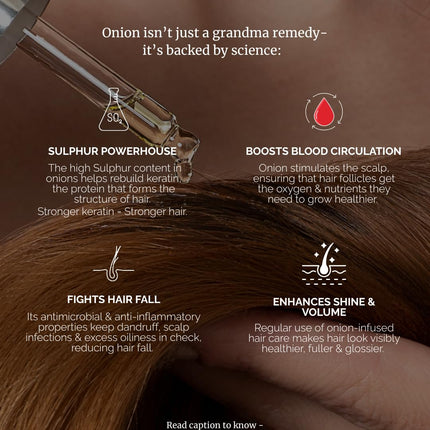 CAMIA Organic Onion Hair Oil with 5 Natural Hair Growth-100ml