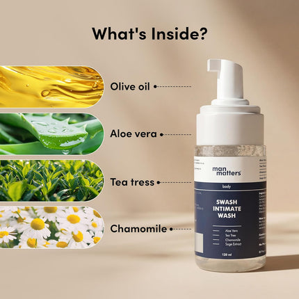 Man Matters Intimate Wash Aloe Vera, Tea Tree -120 ml