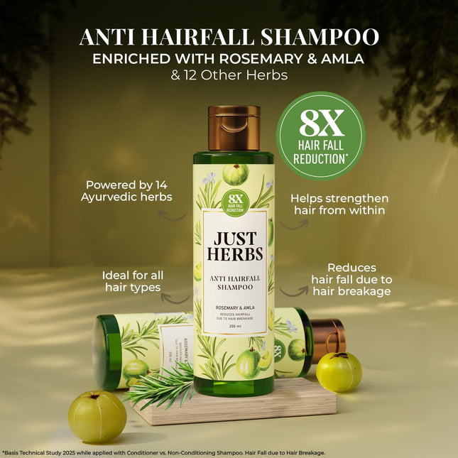 Just Herbs 8 in 1 Root Nourishing Amla Neem Hair Fall Control Shampoo-200ml