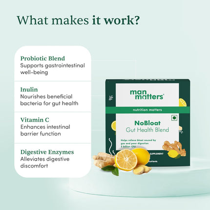 Man Matters NoBloat Gut health Blend 15 Sachets