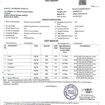 Healthy Hey Nutrition Vitamin K2 - 120 Capsules