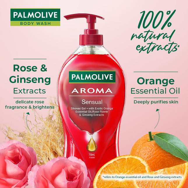 Palmolive Body Wash Aroma Sensual, Shower Gel 750ml