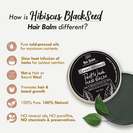 Nat Habit Hibiscus Black Seed Hair & Beard Balm -35 Grams