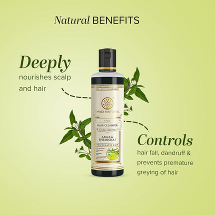 Khadi Natural Amla & Bhringraj Cleanser Shampoo -210ml