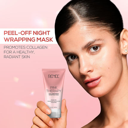 RENEE Pink Therapy Collagen Night Wrapping Face Mask-50ml