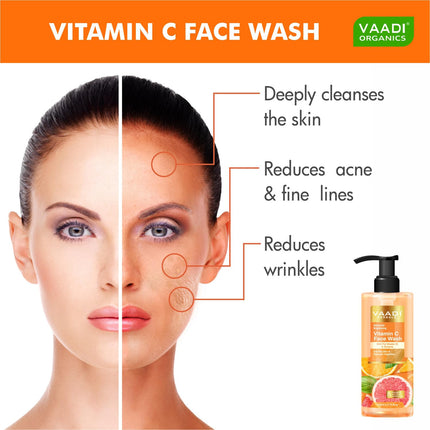 Vaadi Herbals Vitamin C Face Wash With Pro Vitamin B5 & Turmeric 110ml