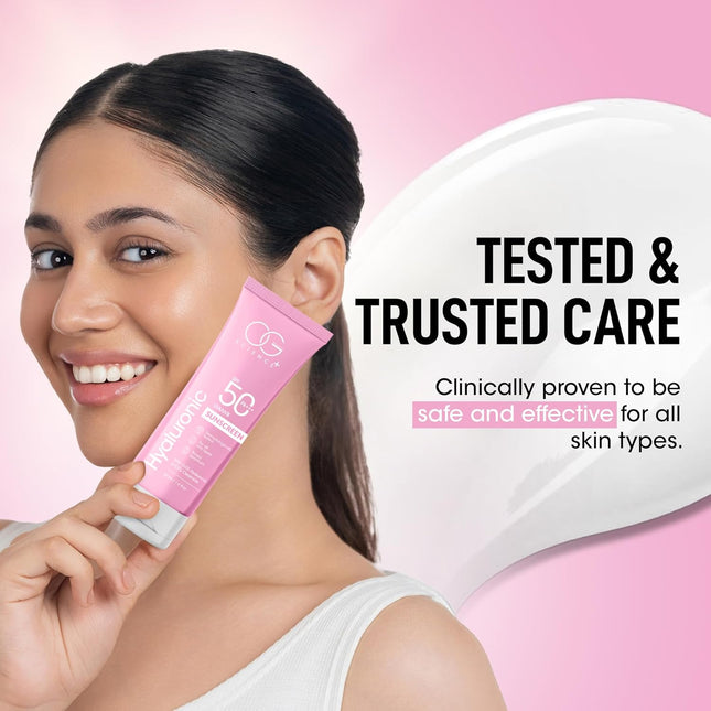 OG BEAUTY SCIENCE SPF 50 PA+++ Sunscreen | 0.5% Hyaluronic Acid & 0.2% Ceramide -50ml