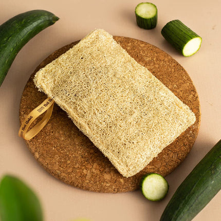 Nat Habit Natural Sun Dried Bath Loofah, Body Sponge (Pack of 2)