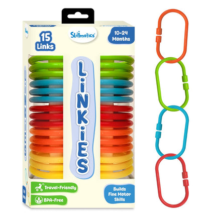 Skillmatics Connectable Learning Link Toy for Toddlers  for Ages 10–24 Months, Set of 15 Links