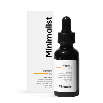 Minimalist Dull Skin, Dark Spots & Uneven Tone Treatment 10% Vitamin C Face Serum -30ml