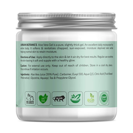 UrbanBotanics Pure Aloe Vera Skin/Hair & Face Gel With Vitamin E -200G