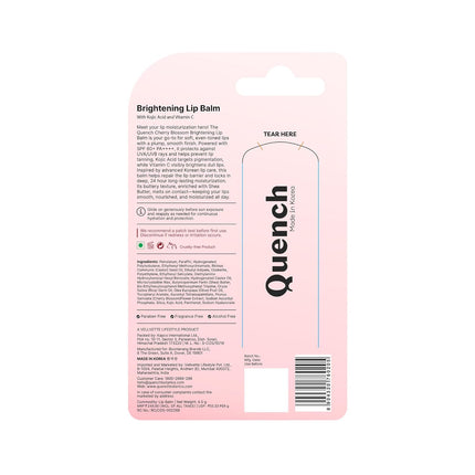 Quench SPF 60+ PA++++ with Kojic Acid & Vitamin C Lip Balm