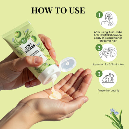 Just Herbs Anti Hairfall Conditioner | Rosemary, Amla & 14 Herbs -200ml