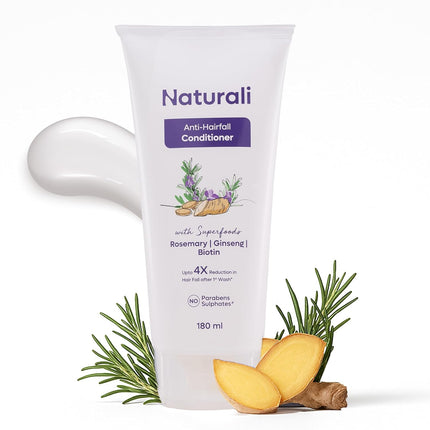Naturali Anti-Hairfall Conditioner with Rosemary, Korean Ginseng & Biotin-180ml