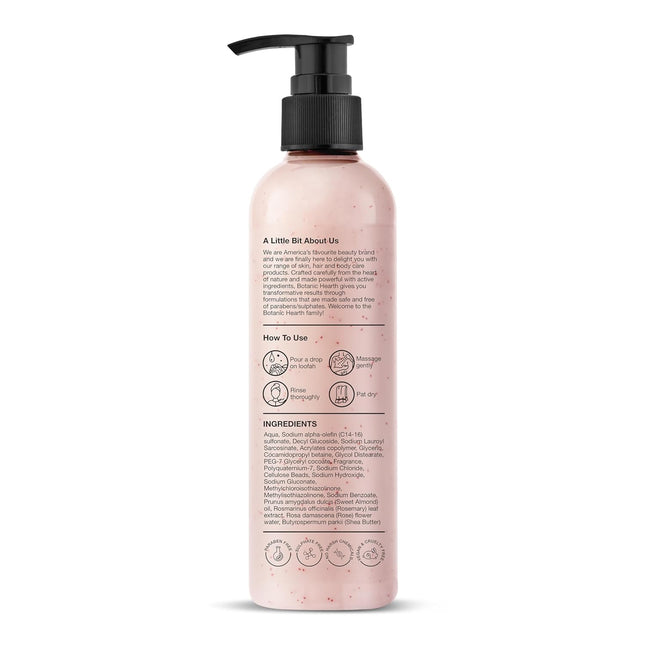 Botanic Hearth British Rose & Almond Body Wash with Shea Butter-245ML
