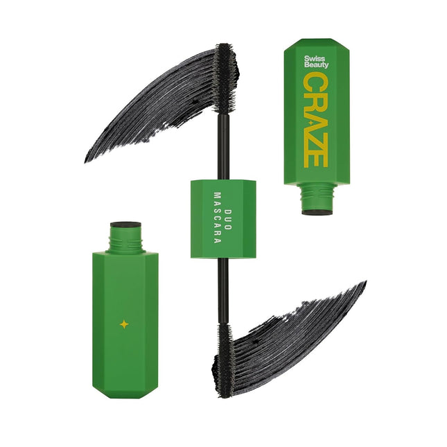 Swiss beauty Craze Duo Mascara Black, 20ml