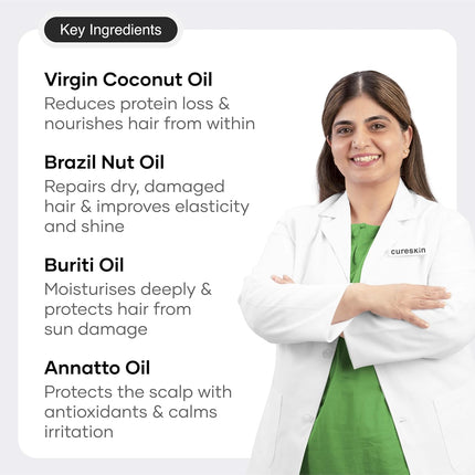 Cureskin Follicular Hair Oil |Annatto, Buriti, Brazil Nut and Coconut Oil (100 ml)