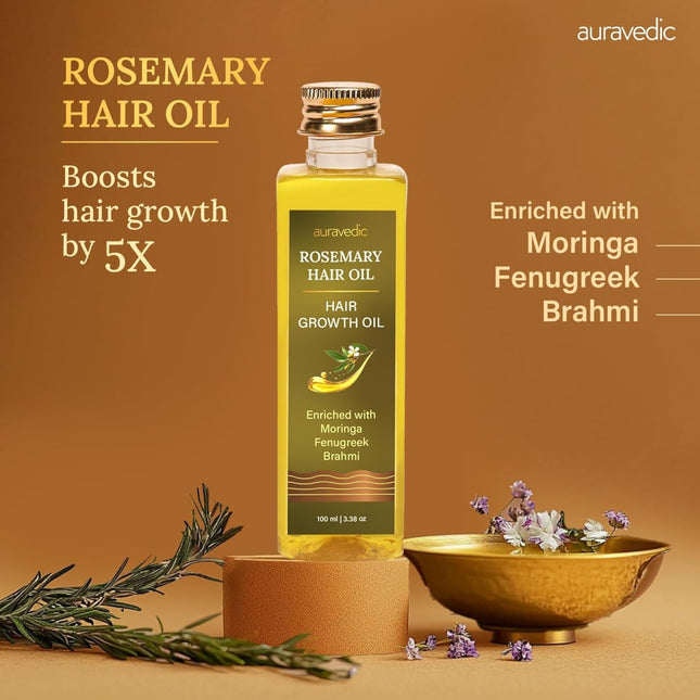 Auravedic Rosemary Hair Oil For Hair Growth -100 Ml