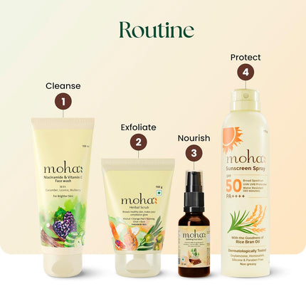 Moha Vitamin C Face Wash with Encapsulated Vitamin C, Ayurvedic & Herb-Extracts-100ml