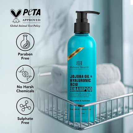 Botanic Hearth Jojoba & Hyaluronic Acid Shampoo with Jojoba Oil & Aloe Extracts-200 ml