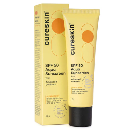 Cureskin SPF 50 Aqua Sunscreen with Advanced UV Filters-50g