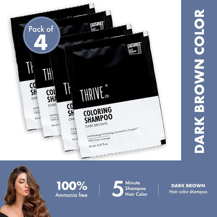 ThriveCo Hair Coloring Shampoo Pack of 4 x 20ml (80ml)