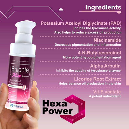 Regaliz Brilante Max Serum | Multifunctional Skin -30ML
