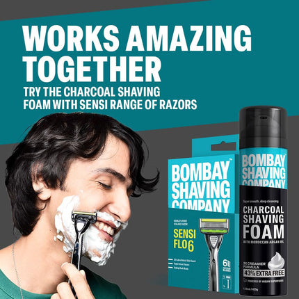 Bombay Shaving Company Charcoal Shaving Foam for Men, 425g