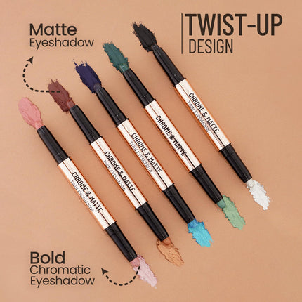Swiss Beauty Chrome & Matte Twin Eyeshadow Stick -2g