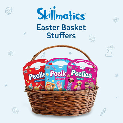 Skillmatics Reusable Sticker Activity Book - Peelies, 100+ Reusable Stickers for Ages 3, 4, 5, 6, 7