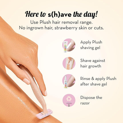 Plush Eco Disposable Body Razor 3Pcs