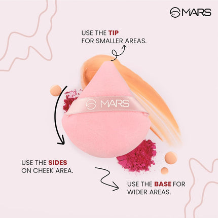MARS Pizza Powder Puff for Face Makeup -Pack of 2