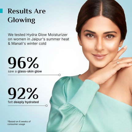 Pilgrim Korean Rice Water Hydra Glow Moisturizer 100Gm with 5 Hyaluronic Acids, 3% Niacinamide, 5 Ceramides-100gm