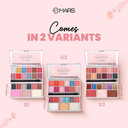 MARS Poco Face Makeup and eyeshadow Palette with Slider Case-20G